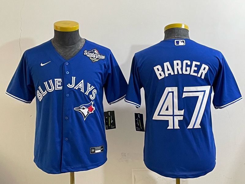 Youth 2025 Toronto Blue Jays #47 Barger blue Game Nike MLB Jersey style 003
